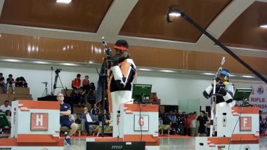 Rudrankksh Patil & Mehuli Ghosh Win Gold Medal At 10m Air Rifle Mixed Team Event at Asian Championship Rifle/Pistol 2024 (Watch Video)