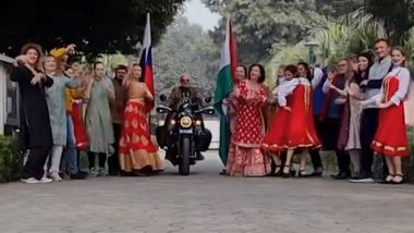 'From Russia With Love': Russian Embassy in India Shares Heartwarming Clip of Russians Dancing to 'Main Nikla Gaddi Leke' To Wish Indians on 75th Republic Day (Watch Video)