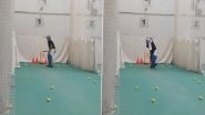 Sachin Tendulkar Returns to Cricket! Legend Cricketer Sweats It Out in Nets Ahead of Participation in OWOF Cup 2024 (Watch Video)