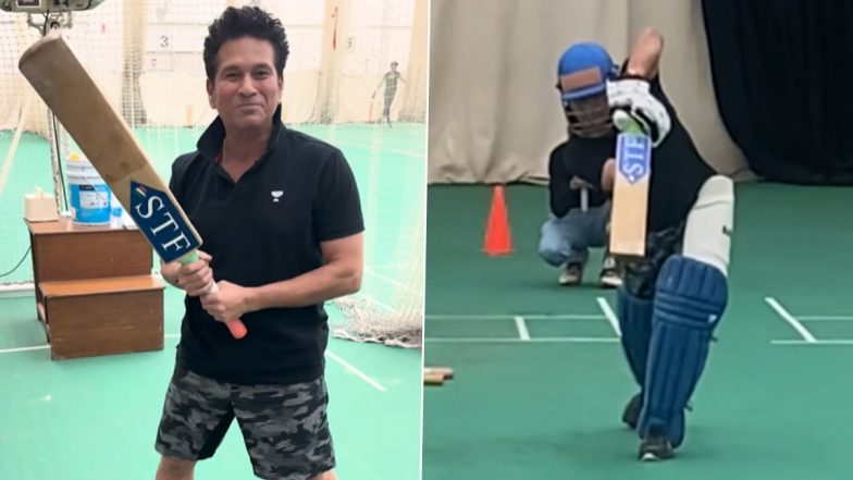 'The Sound of Music...' Sachin Tendulkar Sweats It Out in Net Session Ahead of Participation in OWOF Cup 2024, Shares Video On Instagram (See Post)