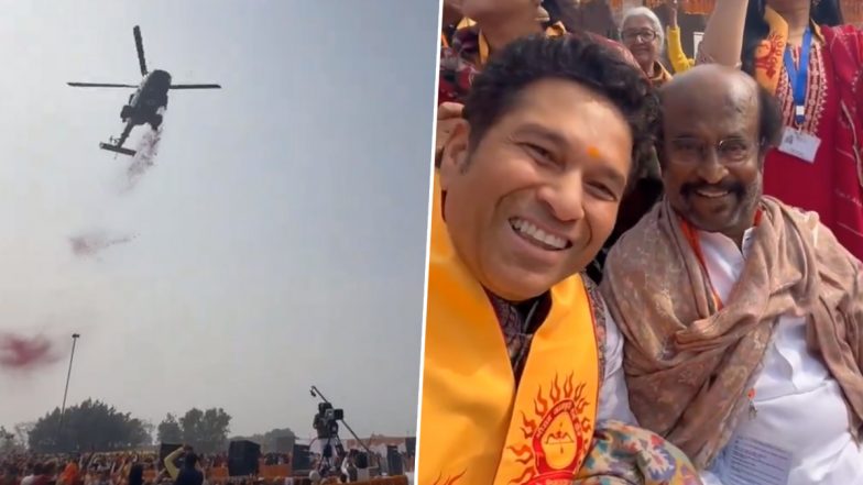 'Happy' Sachin Tendulkar Shares Video of Him Enjoying Ram Mandir Pran Pratishtha Ceremony in Ayodhya Alongside Rajinikanth (See Post)