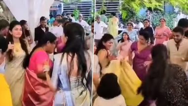 Sai Pallavi Dances Her Heart Out in Saree at Sister Pooja Kannan's Engagement Ceremony (Watch Video)