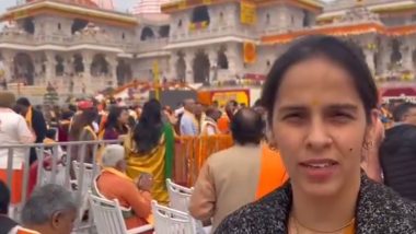 ‘I Think This Is a Big Day for All of Us’, Says Ace Shuttler Saina Nehwal Ahead of Ram Mandir Pran Pratishtha Ceremony (Watch Video)