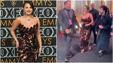 Emmys 2024: Selena Gomez Arrives With Boyfriend Benny Blanco at the 75th Primetime Emmy Awards (Watch Video)