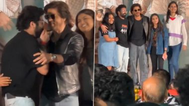 Shah Rukh Khan Attends Dunki Fan Meet in Mumbai, Extends Comfort to Overwhelmed Fans at the Event (Watch Video)