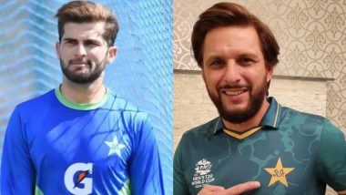 ‘Ban Gaya Galti Se’ Shahid Afridi Takes Light-Hearted Jibe at Son-in-Law Shaheen Afridi Becoming Pakistan’s T20I Captain, Video Goes Viral