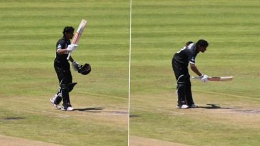 Indian-Origin New Zealand Cricketer Snehith Reddy Performs Shubman Gill’s ‘Bow’ Celebration After Scoring Century During ICC U19 Cricket World Cup 2024 Match (Watch Video)