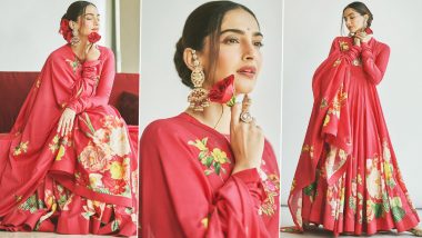 Lohri 2024: Sonam Kapoor Exudes Elegance in Floral Anarkali Suit As She Wishes Fans on Auspicious Occasion (See Pics)