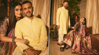 Sonam Kapoor Glams Up in Multi Ethnic Fit; Anand Ahuja’s Yellow Kurta Elicits Couple Style Goals in Latest Instagram Post!