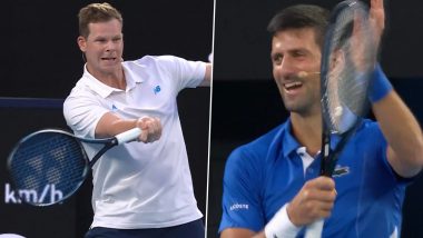 Game Respects Game! Steve Smith Earns Praise from Novak Djokovic For His Tennis Skills at Australian Open 2024, Video Goes Viral