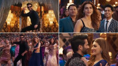 Teri Baaton Mein Aisa Uljha Jiya Song 'Laal Peeli Akhiyaan': Shahid Kapoor and Kriti Sanon Deliver Dynamic Moves in This Electrifying Dance Number! (Watch Video)