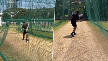 Suryakumar Yadav Practices Batting in Nets Ahead of IPL 2024 As He Continues Recovery From Ankle Injury (See Pics)