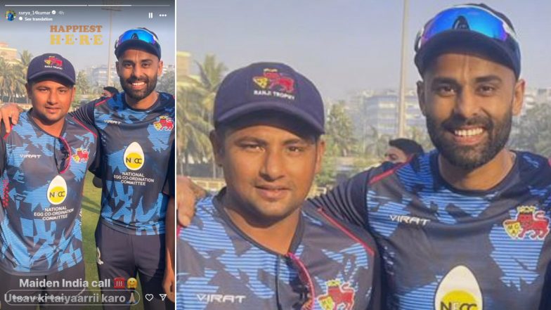 ‘Utsav Ki Tayaarrii Karo’, Suryakumar Yadav Congratulates Sarfaraz Khan for His Selection in India’s Squad for Second Test Against England