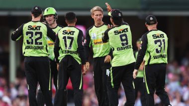 BBL Live Streaming in India: Watch Sydney Thunder vs Melbourne Renegades Online and Live Telecast of Big Bash League 2023-24 T20 Cricket Match