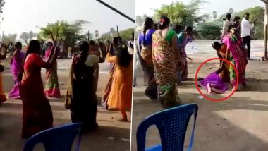 Sudden Death in Telangana: Woman Collapses and Dies of Suspected Cardiac Arrest While Dancing During Bhogi Celebrations in Karimnagar; Shocking Video Surfaces