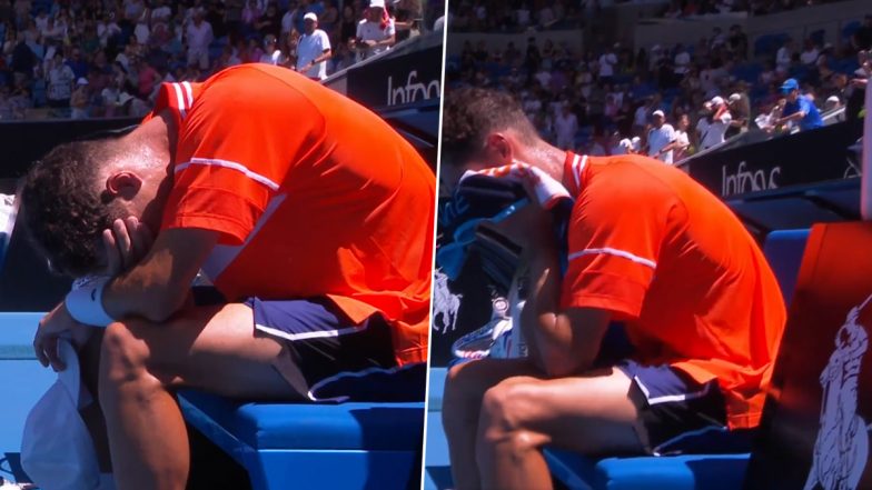 Terence Atmane Breaks Down in Tears After Retiring Hurt Due to Cramps on Grand Slam Debut Against Daniil Medvedev at Australian Open 2024 (Watch Videos)