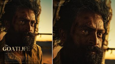 The Goat Life: Prithviraj Sukumaran Looks Intense and Rugged in Latest Poster, Movie To Hit Theatres on April 10, 2024!