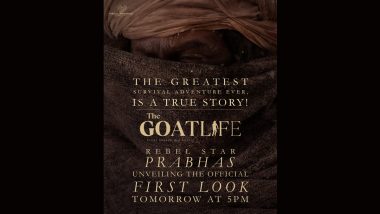 The Goat Life: Amala Paul Reveals Rebel Star Prabhas To Unveil First Look Of The Film Tomorrow At 5 PM (View Post)