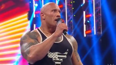 The Rock Is Back! Former Champion Returns to WWE Raw Day 1 2024, Teases Match With Roman Reigns After Taking Out Jinder Mahal (Watch Videos)