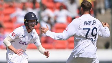 IND vs ENG 1st Test 2024: Ollie Pope’s 196, Tom Hartley’s Seven-Wicket Haul Inspire England to 28-Run Victory Over India in Hyderabad Test