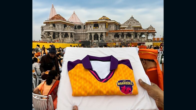 UP Warriorz Unveil New Jersey Ahead of WPL 2024 With Ayodhya's Ram Mandir in Background