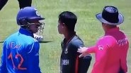 India U19 Captain Uday Saharan Engages in Heated Confrontation With Bangladesh&rsquo;s Ariful Islam During IND vs BAN U19 World Cup 2024 Match, Video Emerges