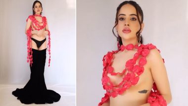 Uorfi Javed Makes Yet Another Bold Fashion Statement in an Outfit Made Out of Plastic Spoons (Watch Video)