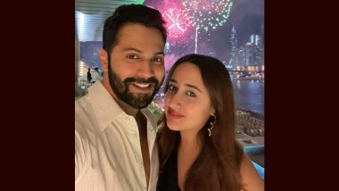 Varun Dhawan Gives Glimpse of the Dazzling Fireworks As He Rings In New Year With Wife Natasha Dalal (Watch Video)