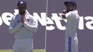 Virat Kohli Makes ‘Bow and Arrow’ Gesture As 'Ram Siya Ram' Song Plays At Newlands Stadium During IND vs SA 2nd Test 2023, Video Goes Viral