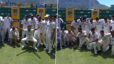 Virat Kohli Funnily Poses With Trophy After India and South Africa Share Test Series 1-1, Video Goes Viral!