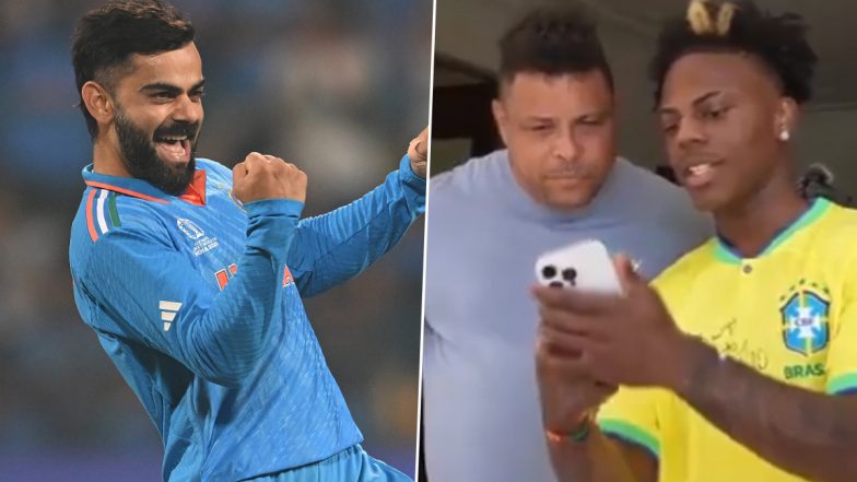 'Virat Kohli is Better Than Babar Azam', YouTube Sensation IShowSpeed to Ronaldo Nazario While Asking Him If He Recognises the Star Indian Cricketer (Watch Video)