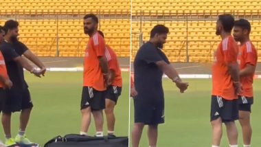 Virat Kohli and Rishabh Pant Spotted Together at M Chinnaswamy Stadium; Wicketkeeper Attends Team India's Practice Ahead of IND vs AFG 3rd T20I 2024