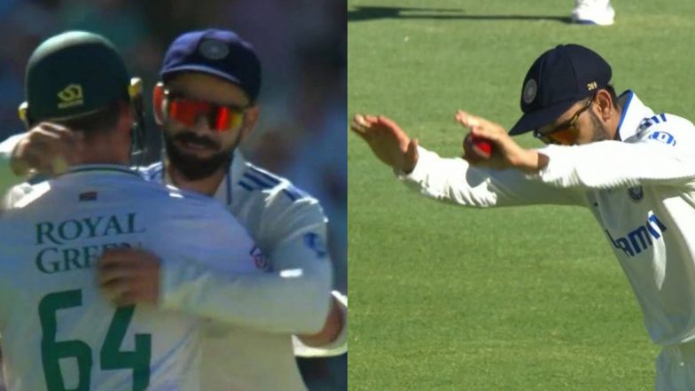 Virat Kohli Pays Tribute to Dean Elgar, Hugs Him After His Dismissal in Final International Appearance During IND vs SA 2nd Test 2023–24; Video Goes Viral