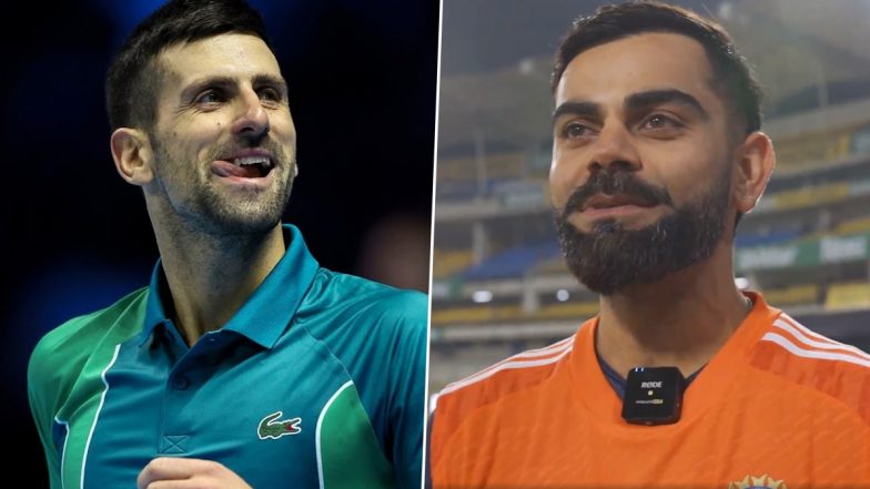 'We Keep Exchanging Messages...' Virat Kohli Throws Light On His Bond With Novak Djokovic, Wishes Him Good Luck for Australian Open 2024 (Watch Video)