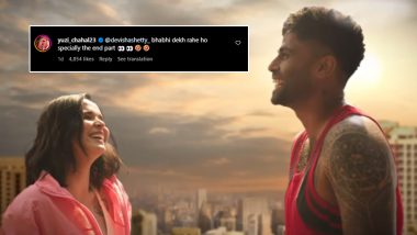 ‘Bhabhi Dekh Rahe Ho…’ Yuzvendra Chahal Drops Hilarious Comment, Tags Suryakumar Yadav’s Wife Devisha Shetty on Star Batsman's Undergarments Ad