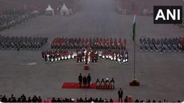 Beating Retreat 2024: Vijay Chowk Reverberates to Indian Tunes During Ceremony To Mark End of Republic Day Celebrations (Watch Videos)