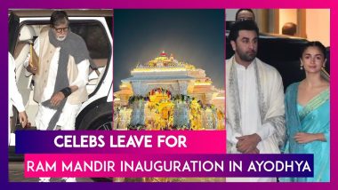 Ram Mandir Consecration: Ranbir Kapoor-Alia Bhatt, Madhuri Dixit & Others Leave For Pran Pratishtha Ceremony in Ayodhya