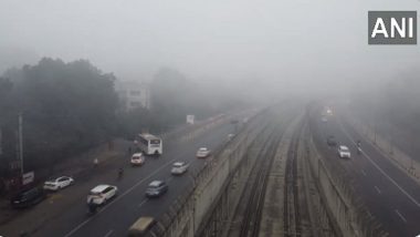 Delhi Weather Update: Thick Fog Blankets National Capital; Airport Area Battling Zero Visibility (Watch Videos)