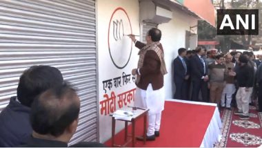 'Ek Baar Phir Se Modi Sarkar': JP Nadda Launches BJP’s Wall Writing Programme Across Country (Watch Video)