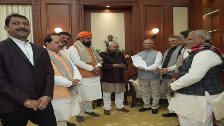 Nitish Kumar Swearing-In at 5 PM Today: JDU Chief To Take Oath As Bihar CM Along With Two Deputies Samrat Chaudhary and Vijay Sinha