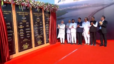 PM Modi Inaugurates Atal Setu: Prime Minister Narendra Modi Opens Mumbai Trans Harbour Link, India’s Longest Sea Bridge (Watch Video)