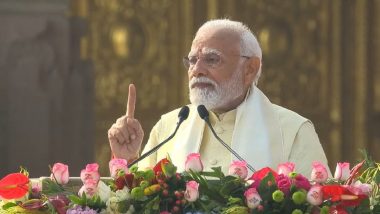 Ram Mandir Consecration Ceremony: Ram Lalla Will No Longer Live in a Tent, Says PM Narendra Modi After Temple’s Pran Pratishtha (Watch Video)