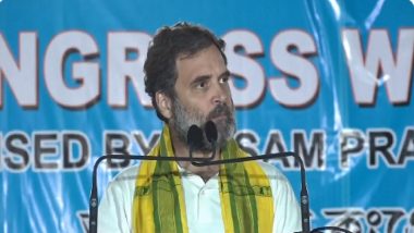 Bharat Jodo Nyay Yatra: RSS-BJP Wants To Spread Hatred in Society To Distract You, Says Rahul Gandhi at Rajgarh (Watch Video)