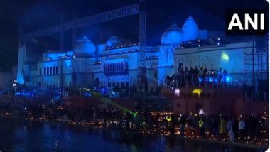 Laser, Light Show Organised at Saryu Ghat in Ayodhya After Pran Pratishtha of Ram Lalla (See Pics and Videos)