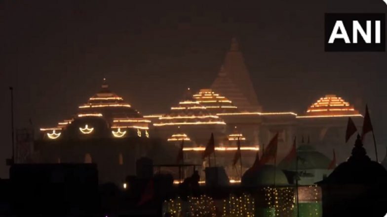 Ram Lalla Idol Bathed With 114 Kalash Water: Ram Mandir Murti Undergoes Ceremonial Bath Ahead of Pran Pratishtha Ceremony