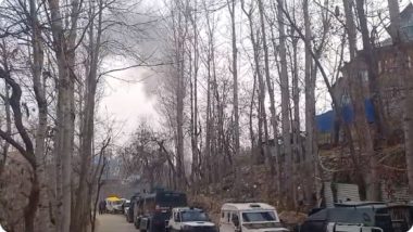 Jammu and Kashmir: Encounter Breaks Out Between Security Forces and Terrorists in Chotigam Area of Shopian (Watch Video)