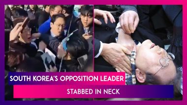 South Korea's Opposition Leader Lee Jae-Myung Stabbed In Neck In Busan While Talking To Reporters; Attacker Arrested