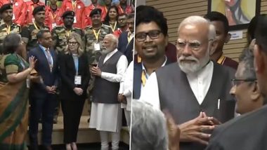 PM Narendra Modi Inaugurates Boeing’s Global Engineering and Technology Centre Campus Near Bengaluru in Karnataka (Watch Video)