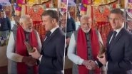 Rajasthan: PM Narendra Modi Gifts Replica of Ram Mandir to French President Emmanuel Macron in Jaipur (Watch Video)