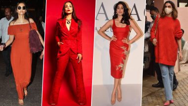 Valentine's Day 2024 Outfit Ideas: Janhvi Kapoor's Deepika Padukone Red Outfits To Wear For Your Date Night
